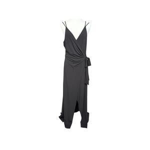 NWT Express Women's wrap Black elegant Formal Maxi dress size large